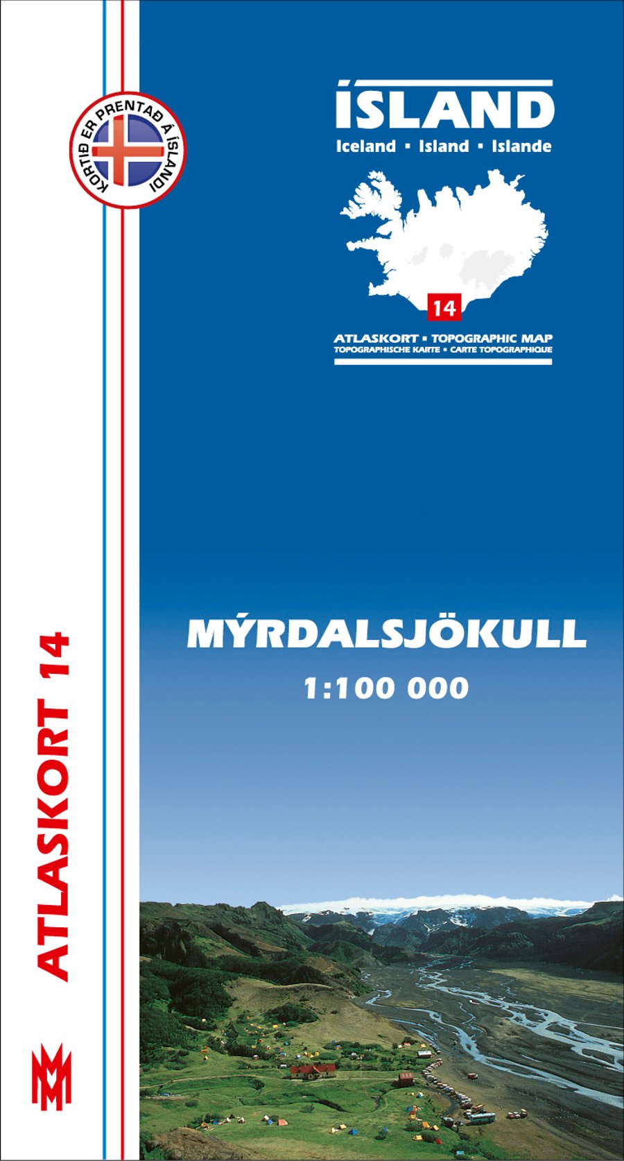 Mýrdalsjökull 1:100 000 - Atlaskort 14