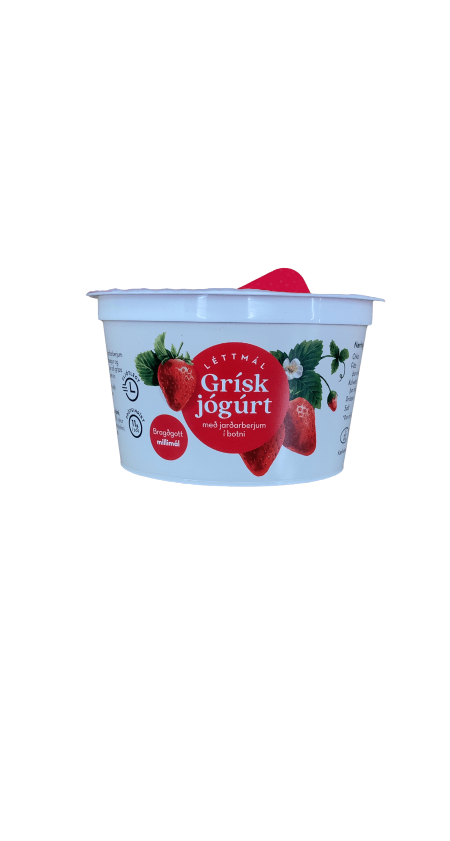 Léttmál Grísk jógúrt með jarðarberjum í botni 180 g