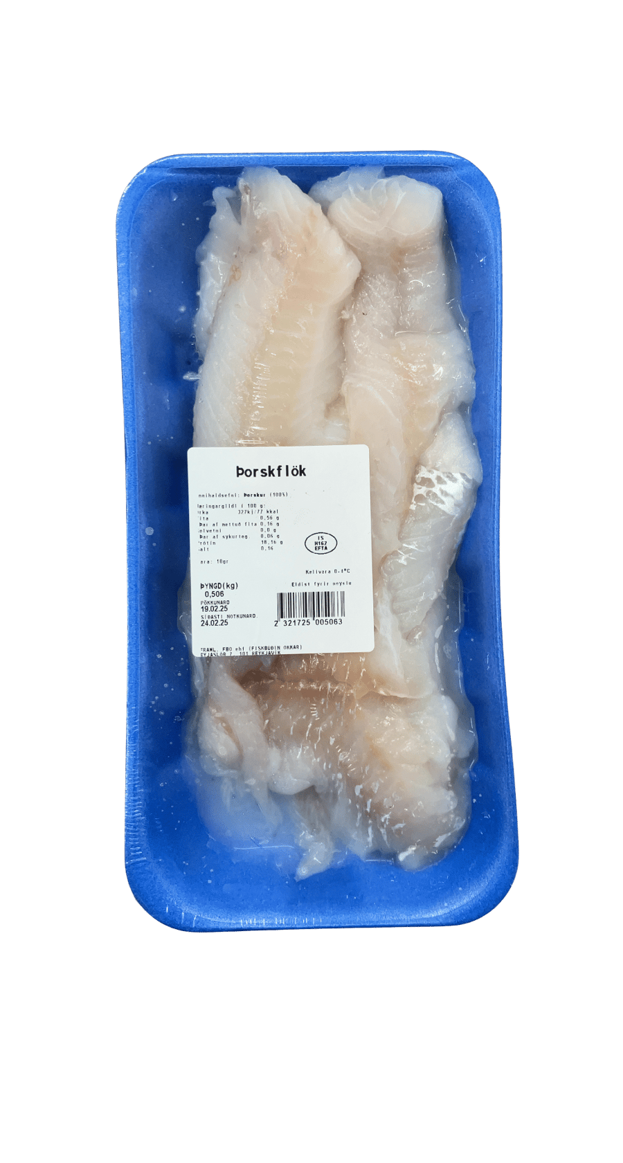 Fiskbúðin okkar Þorskflök 506 g
