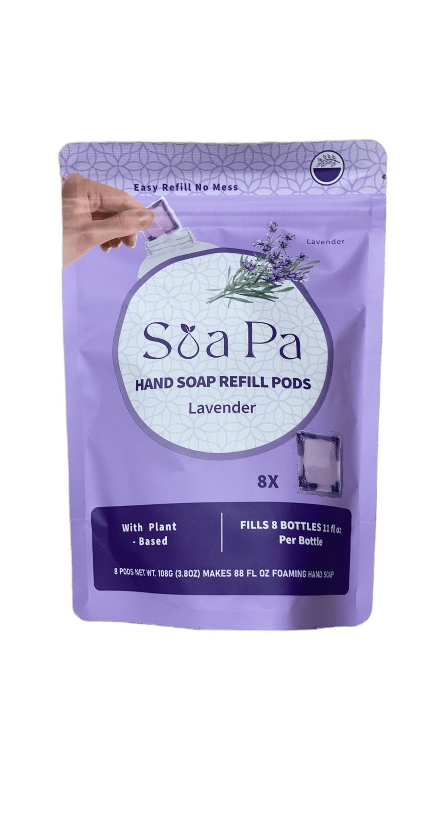 Soa Pa áfyllingarhylki fyrir handsápu, lavender, 108 g
