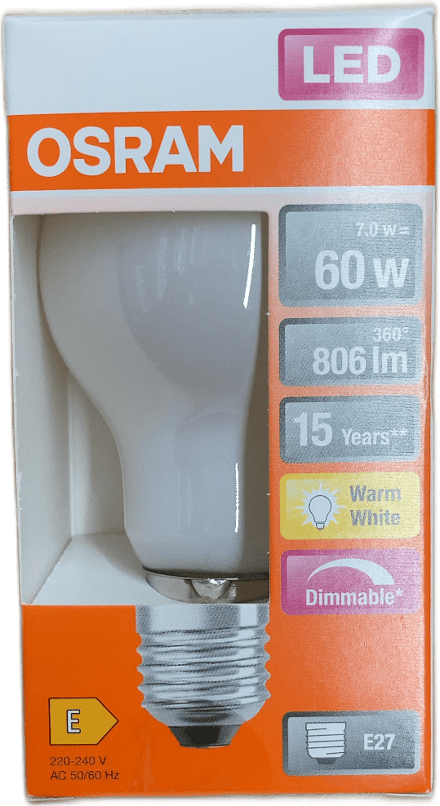 Osram LED Superstar Classic A 60 dimmanleg E27 7 W