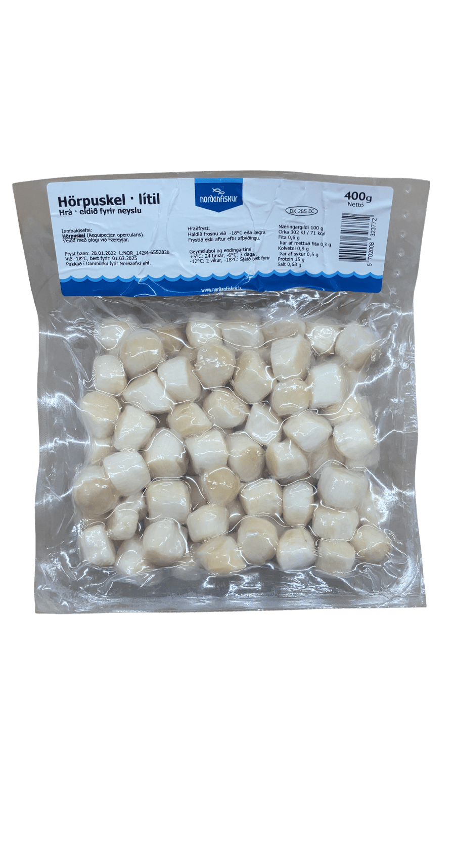 Norðanfiskur Hörpuskel Lítil 400 g