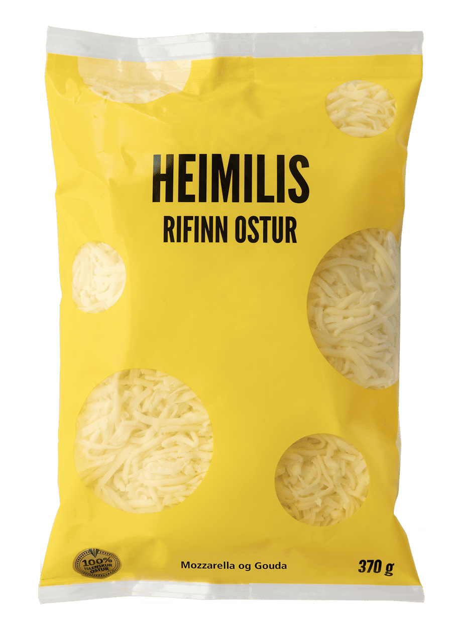 Heimilis Rifinn Ostur Mozzarella og Gouda 370 g