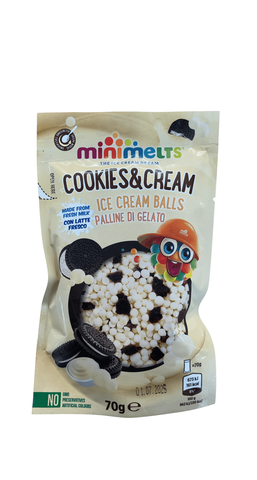 Mini Melts Cookies & Cream ískúlur 70 g