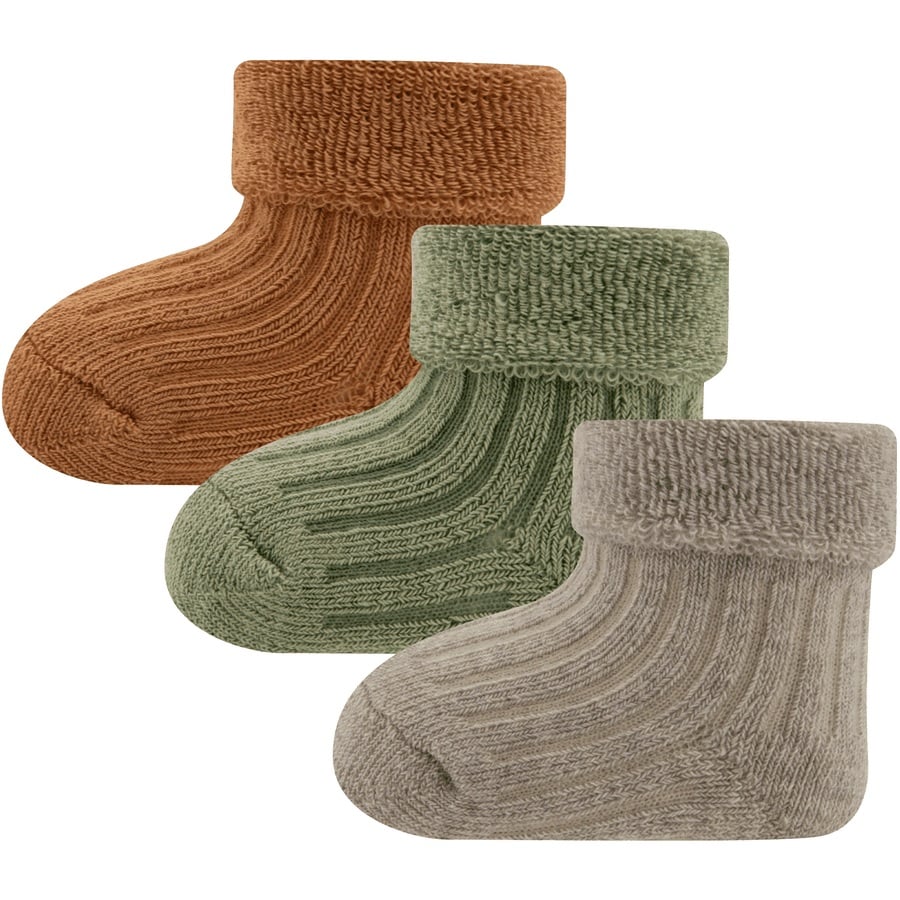 Ewers barnasokkar sage/beige/almond 3 stk