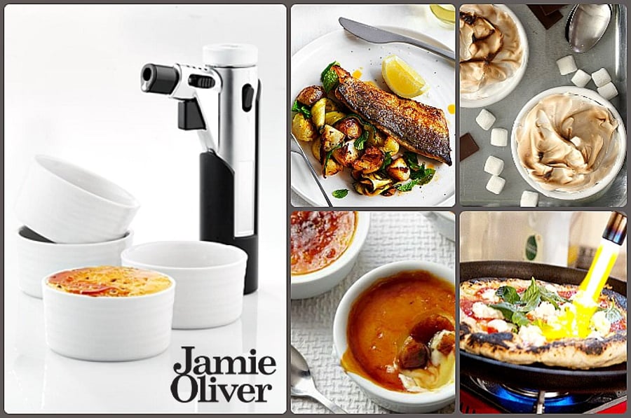 Jamie Oliver gasbrennari og crème brûlée sett 