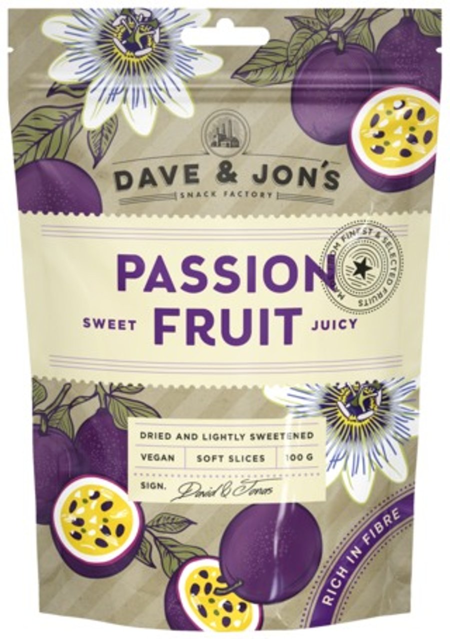 Dave & Jon's döðlur með ástaraldin 100 g