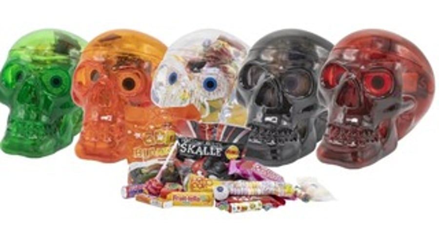Halloween hauskúpa með sælgæti 333 g