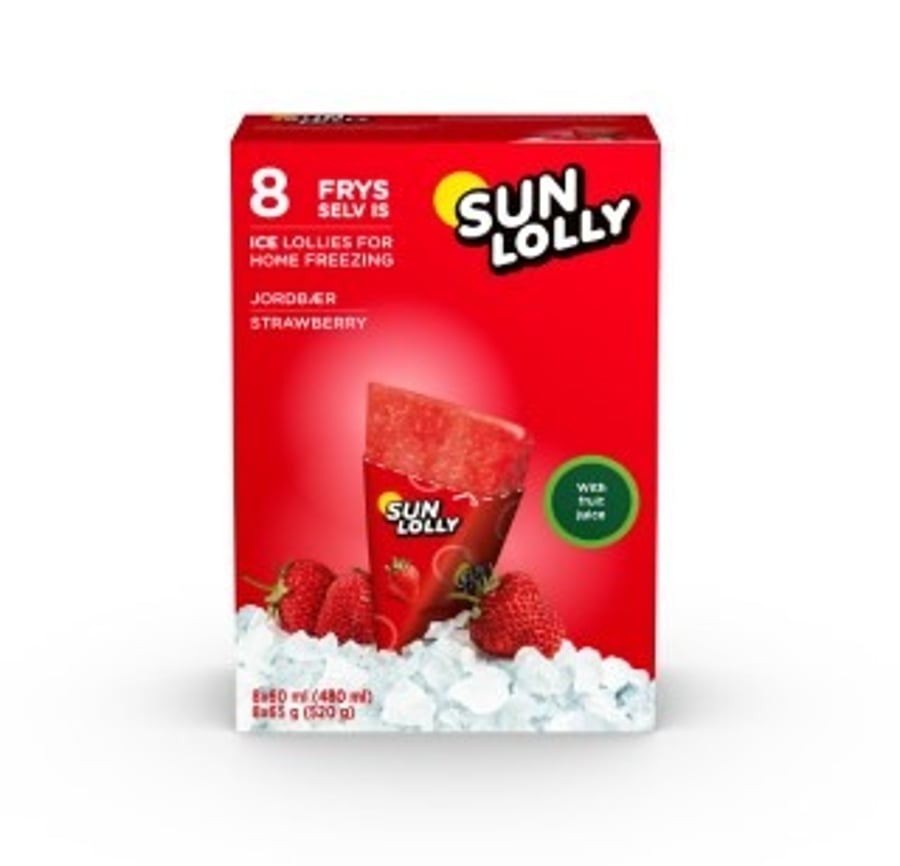 Sun Lolly jarðarberjaíspinnar 8 x 60 ml