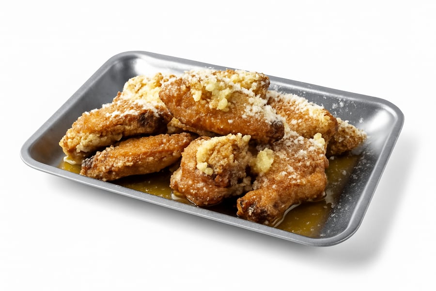 Hvítlaukssmjör og parmesan vængir