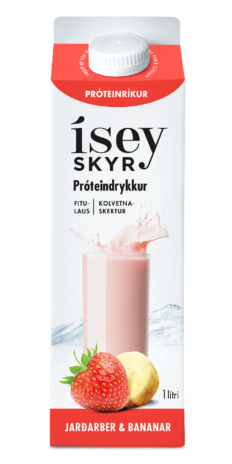 Ísey skyr próteindrykkur jarðarber og bananar 1 l