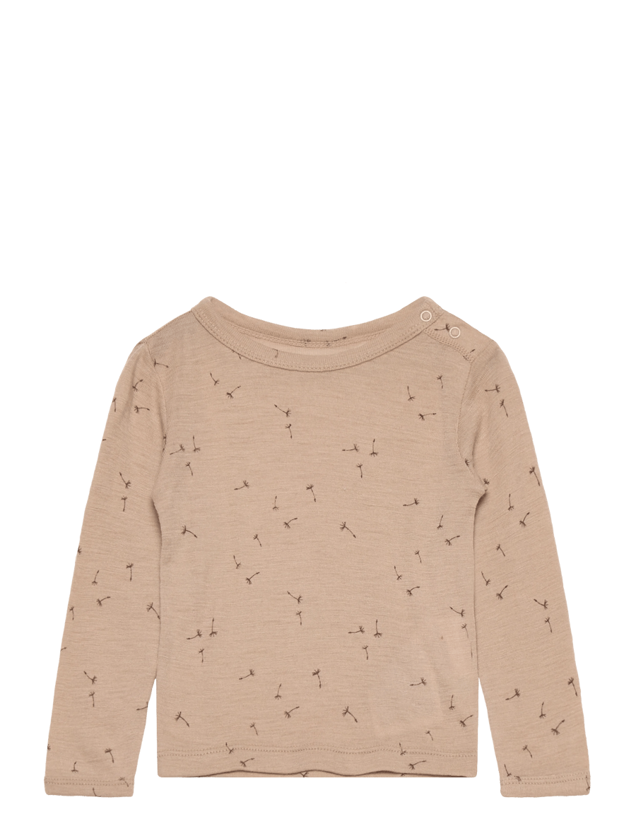 Síðermabolur ull Light Taupe