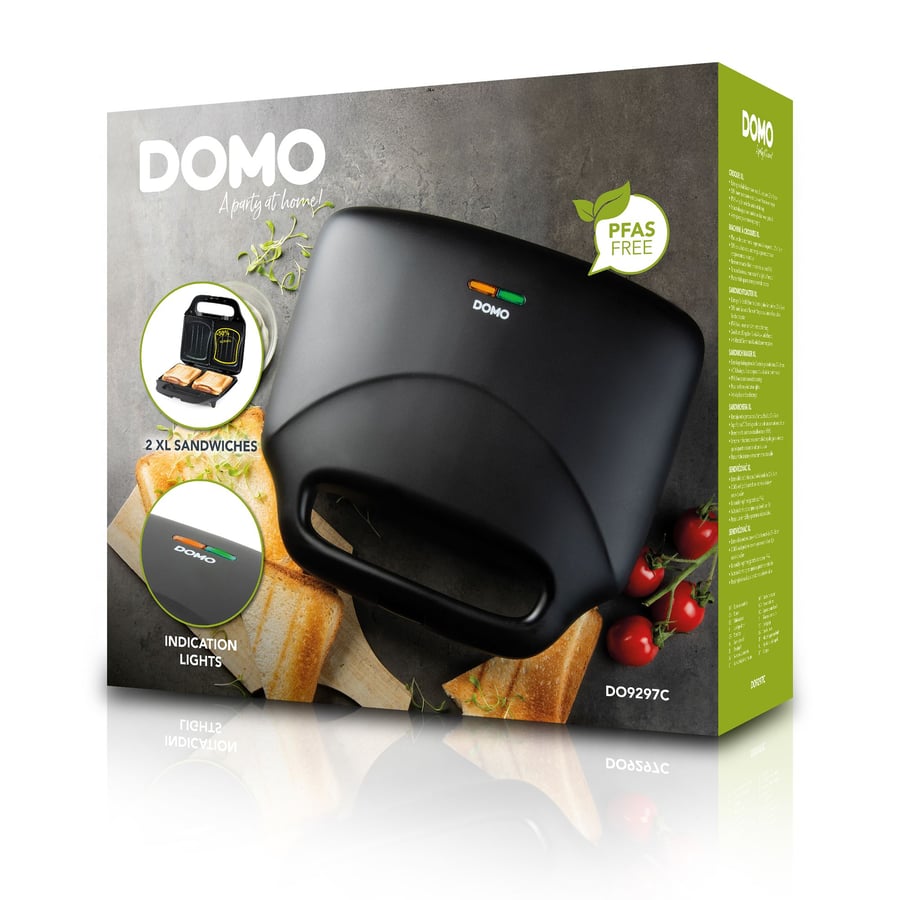 Samlokugrill Domo XL svart 900W