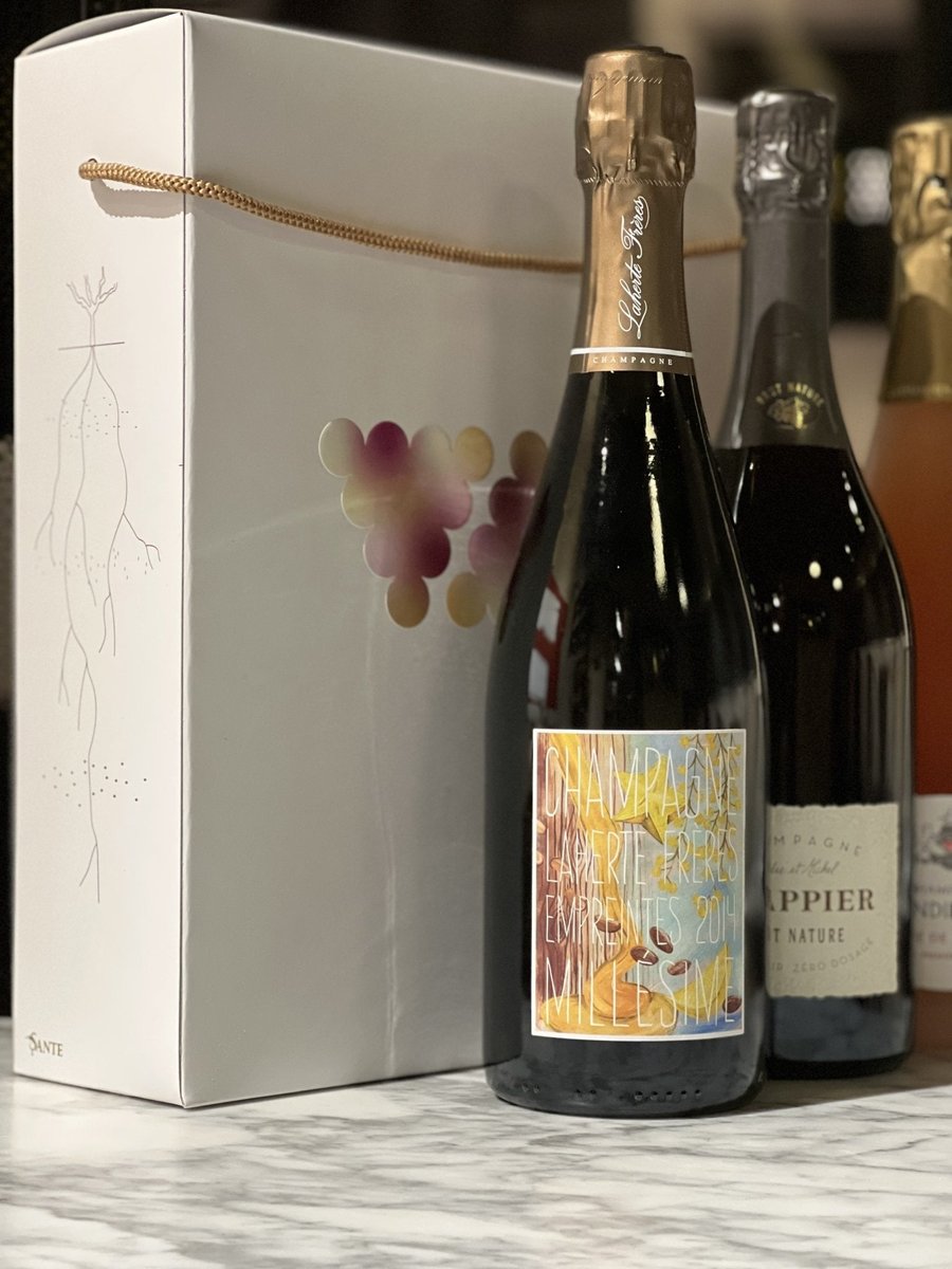 Santé gjafakassi fyrir þrjár 75 cl flöskur - stakur