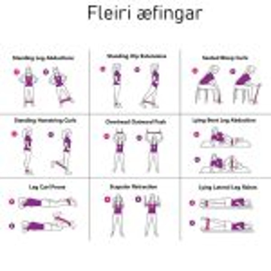 Sett með 5 lita mótstöðuteygjum