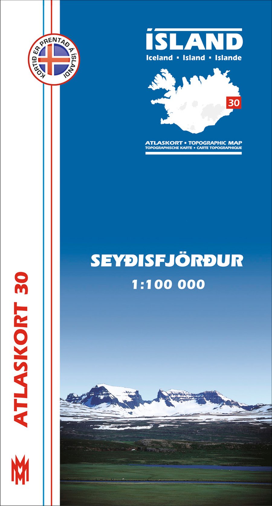 Seyðisfjörður 1:100 000 - Atlaskort 30