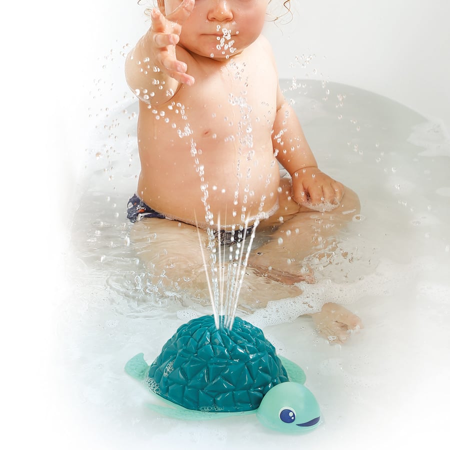 Skjaldbaka með gosbrunn