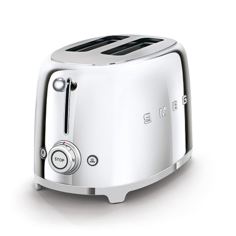 Smeg brauðrist fyrir 2 sneiðar retro style - stál.