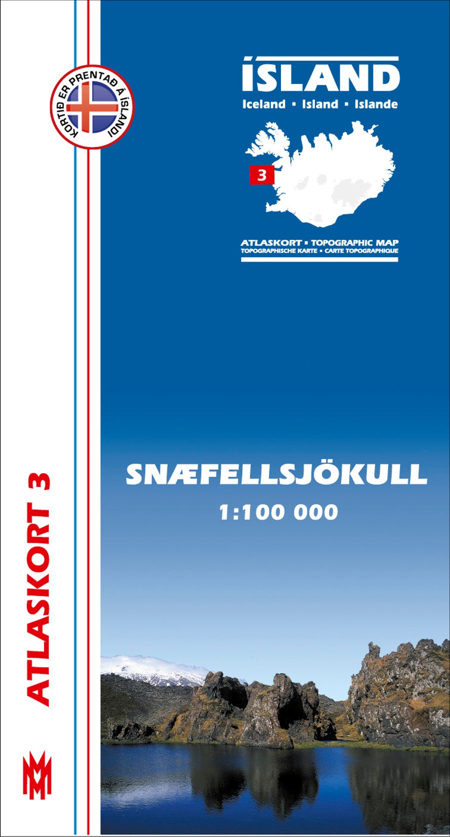 Snæfellsjökull 1:100 000 - Atlaskort 3