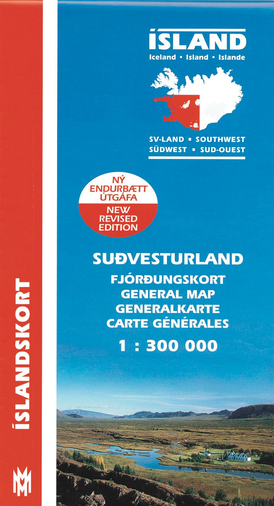 Suð-Vesturland 1:300 000: Fjórðungskort