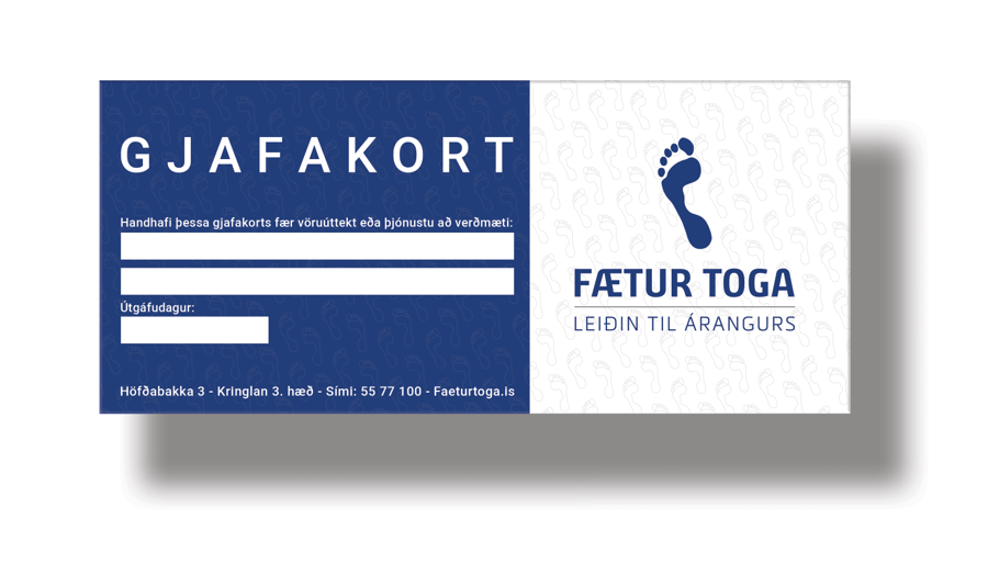 Gjafabréf Fætur Toga 40000kr