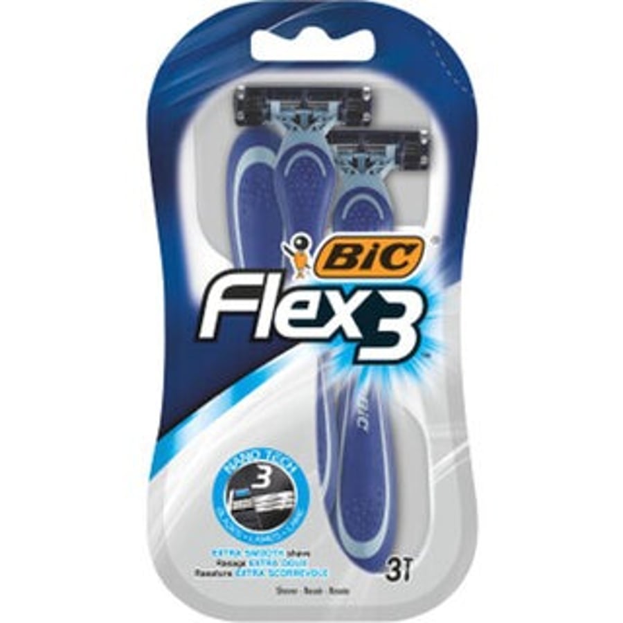 Bic Flex 3 rakvélar fyrir karla 3 stk.