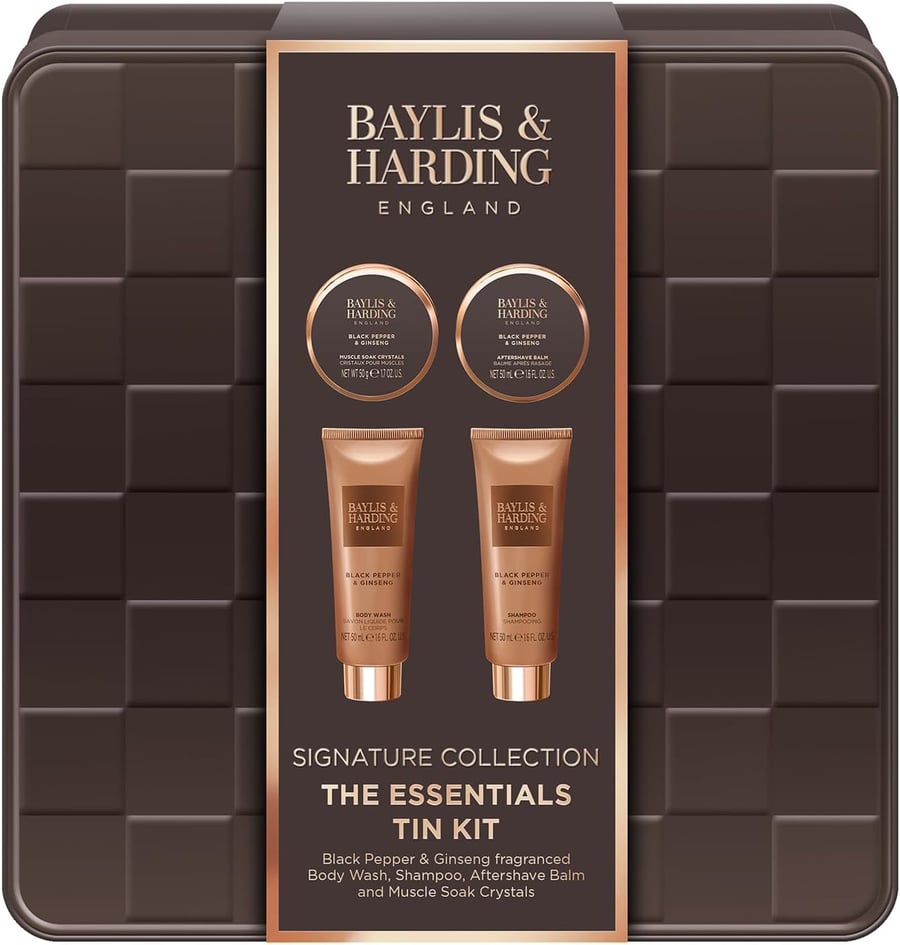 Baylis & Harding  Black Pepper and ginseng, gjafasett fyrir herra, The Essentials Kit