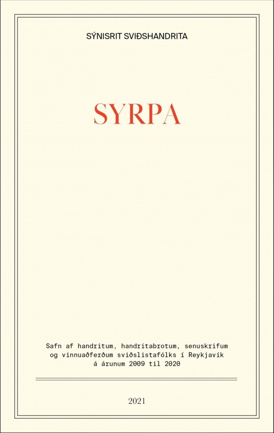 Syrpa - sýnisbók sviðshandrita