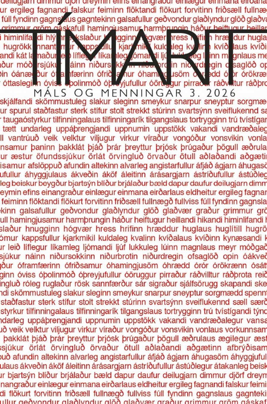 Tímarit Máls og menningar 2026 3. hefti