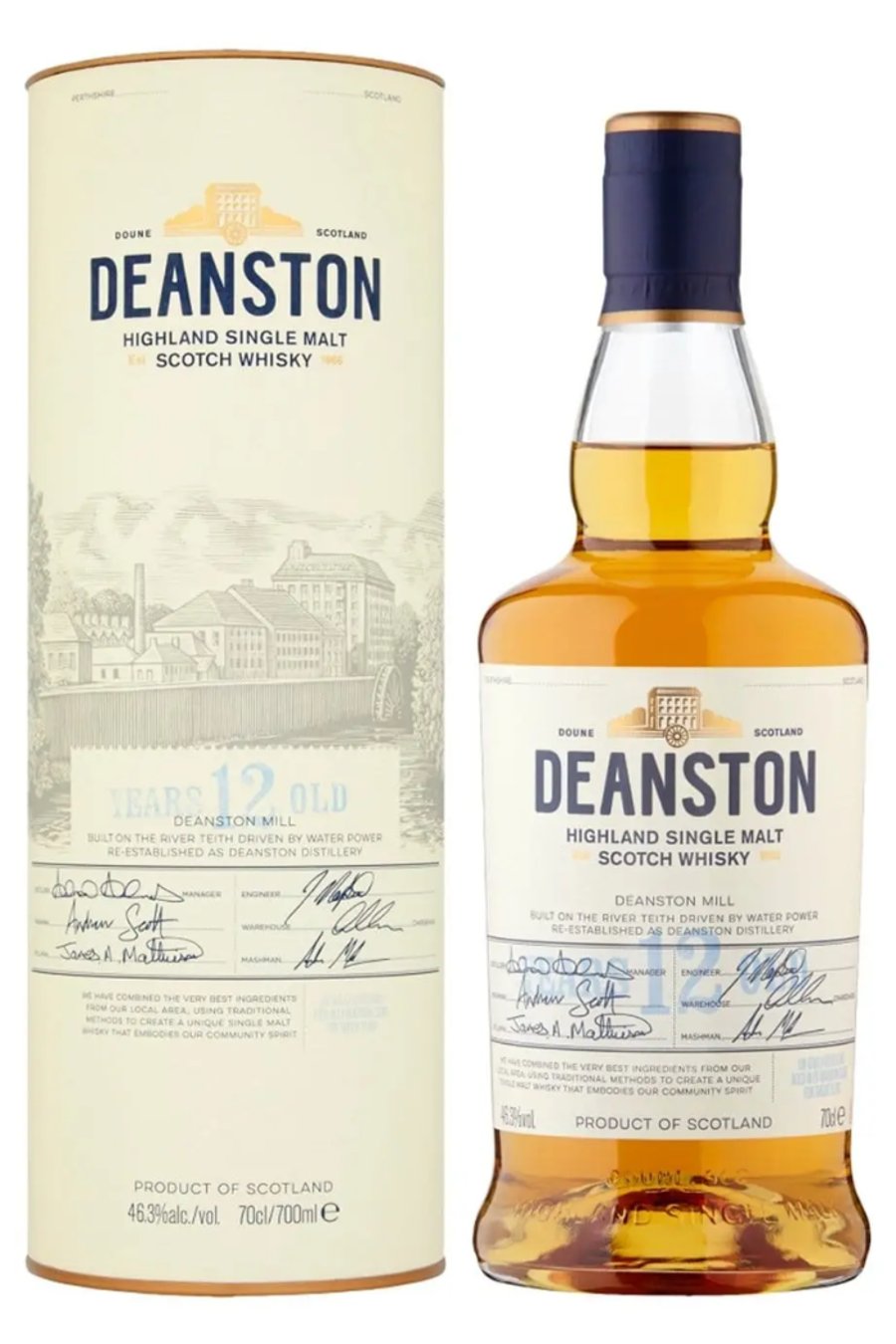Deanston 12 Y.O. í gjafaöskju / 70 cl.