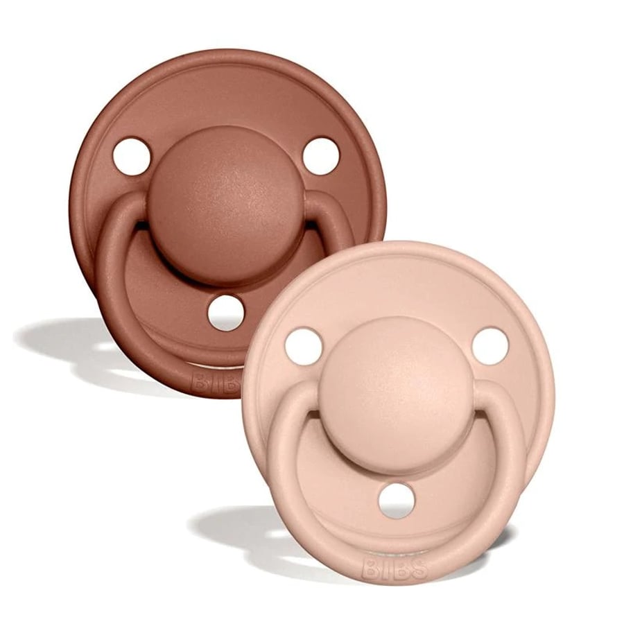 BIBS De Lux Woodchuck/Blush one size 2pk