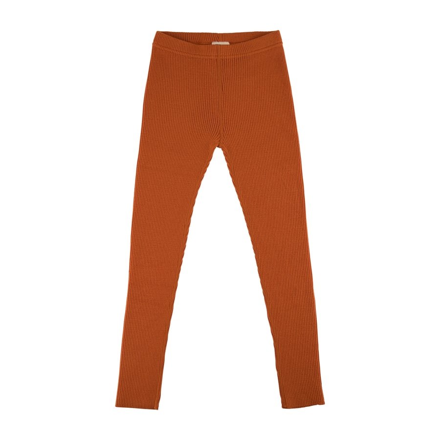 Voksi Wool Rib buxur Warm Orange