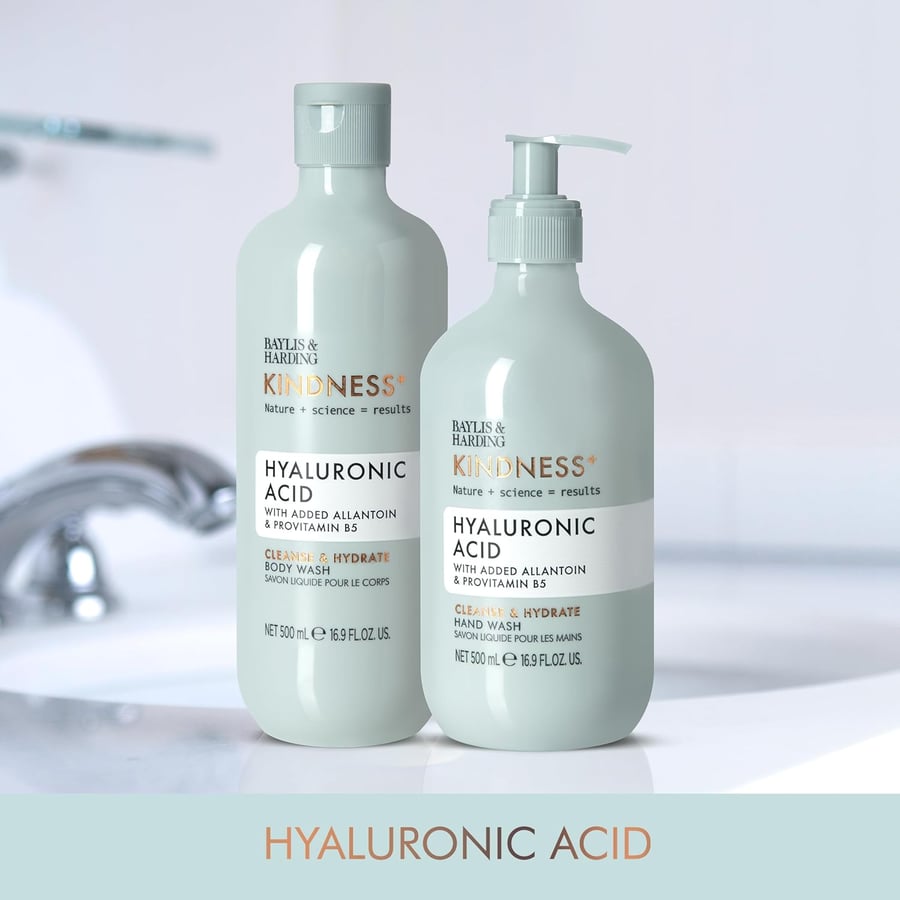 Baylis & Harding Kindness + Plant Hyaluronic Acid 500 ml Cleanse & Hydrate Bað og Sturtusápa