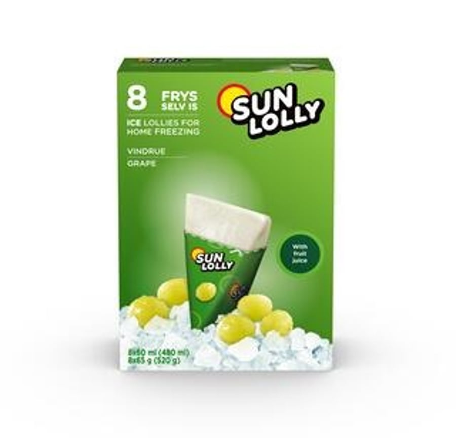Sun Lolly frostpinnar með vínberjabragði 8x60 ml