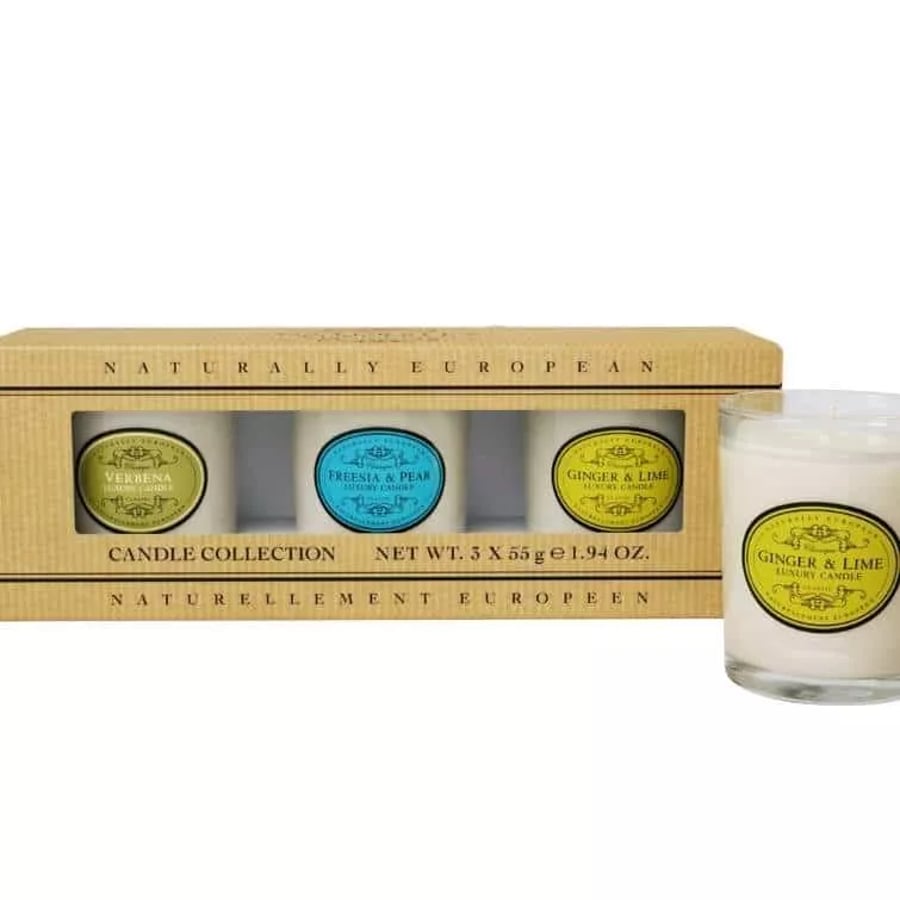 Naturally European Candle Collection 3 x 55 gr