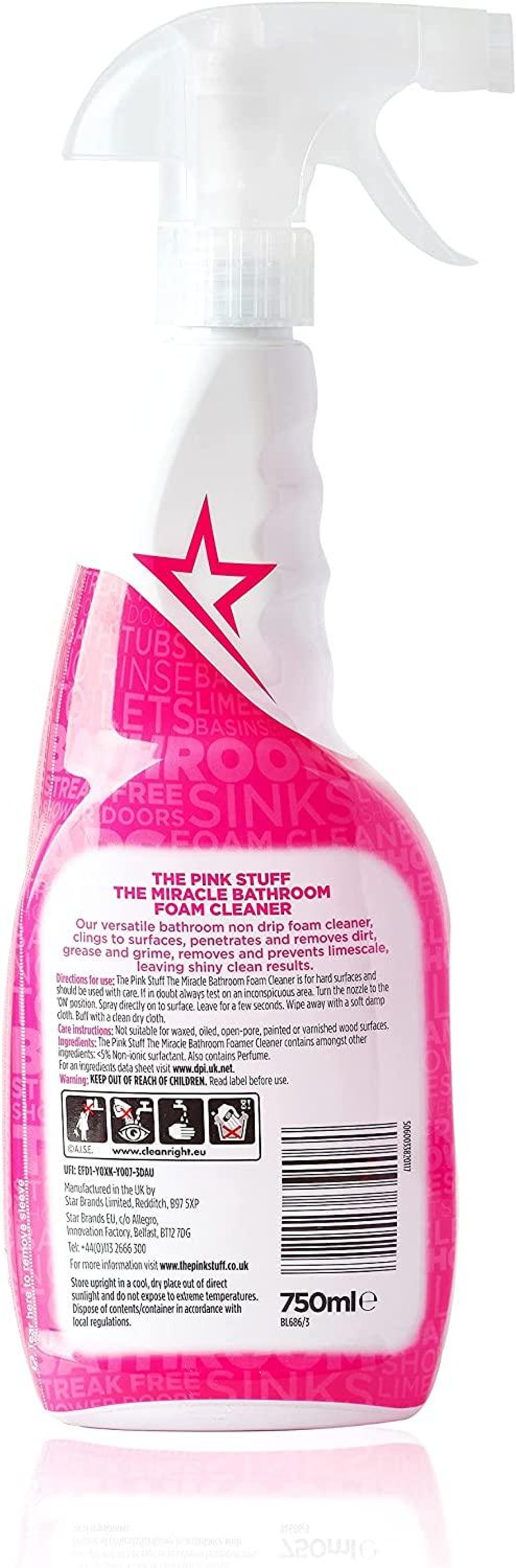 The Pink Stuff The Miracle Bathroom Foam Cleaner 750 ml