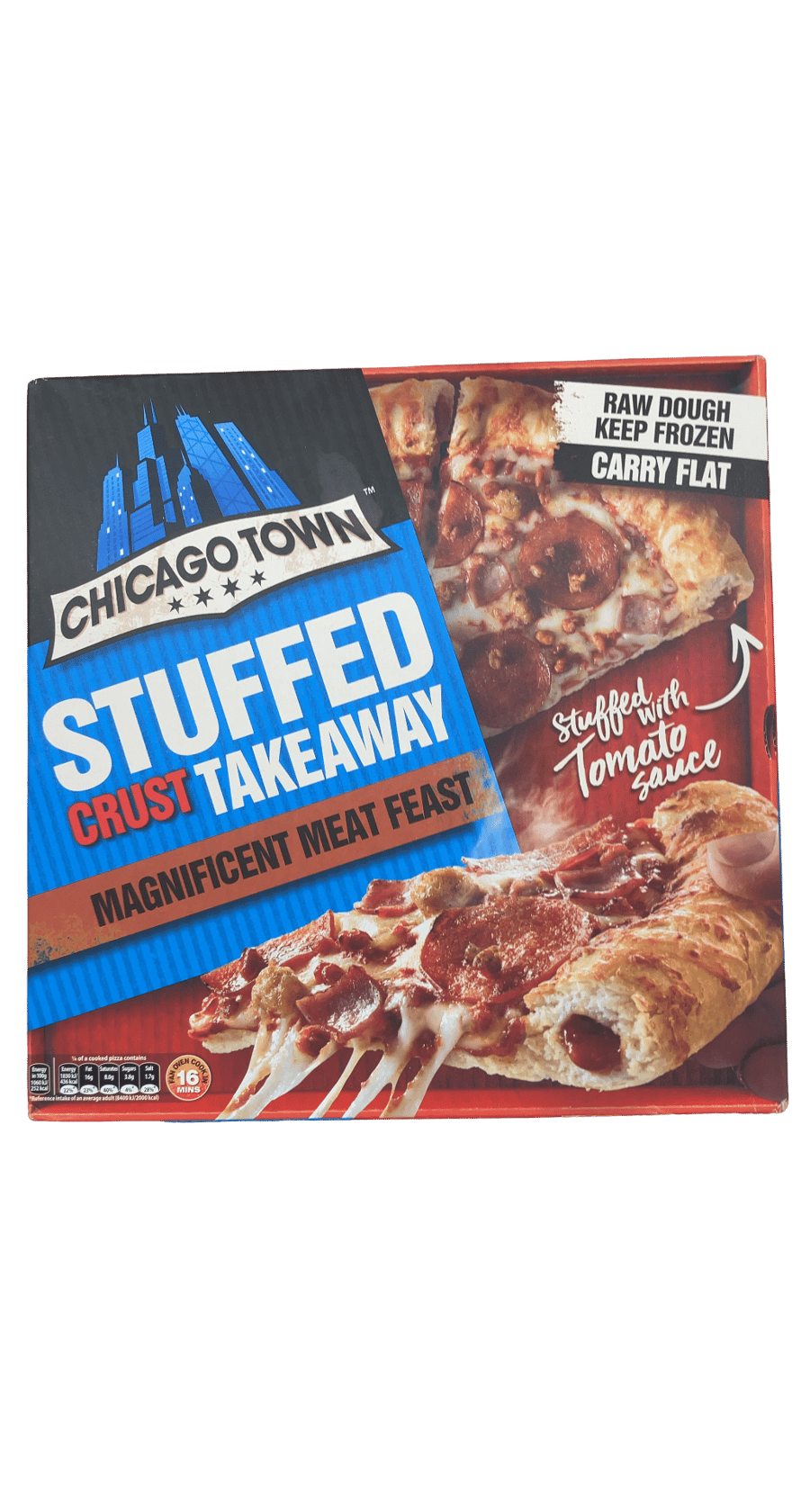 Chicago Town Takeaway Magnificent Meat Feast pítsa með fylltum barmi 640 g