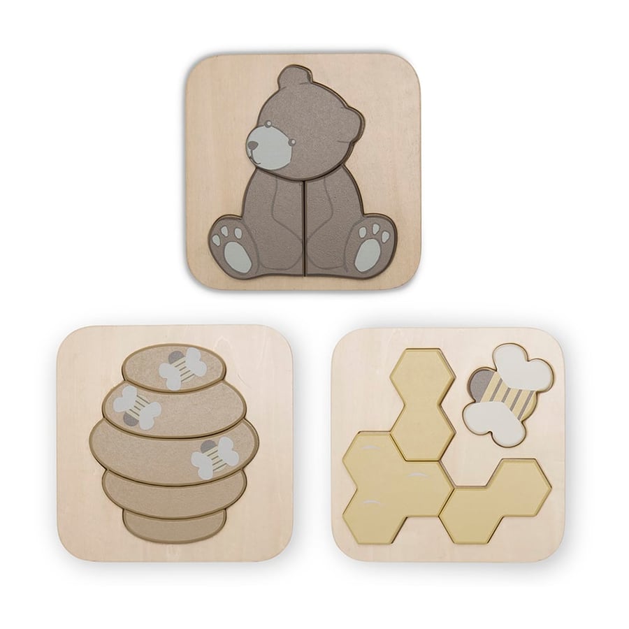 Toby Púsl – Bees & Bears – 3 í pakka