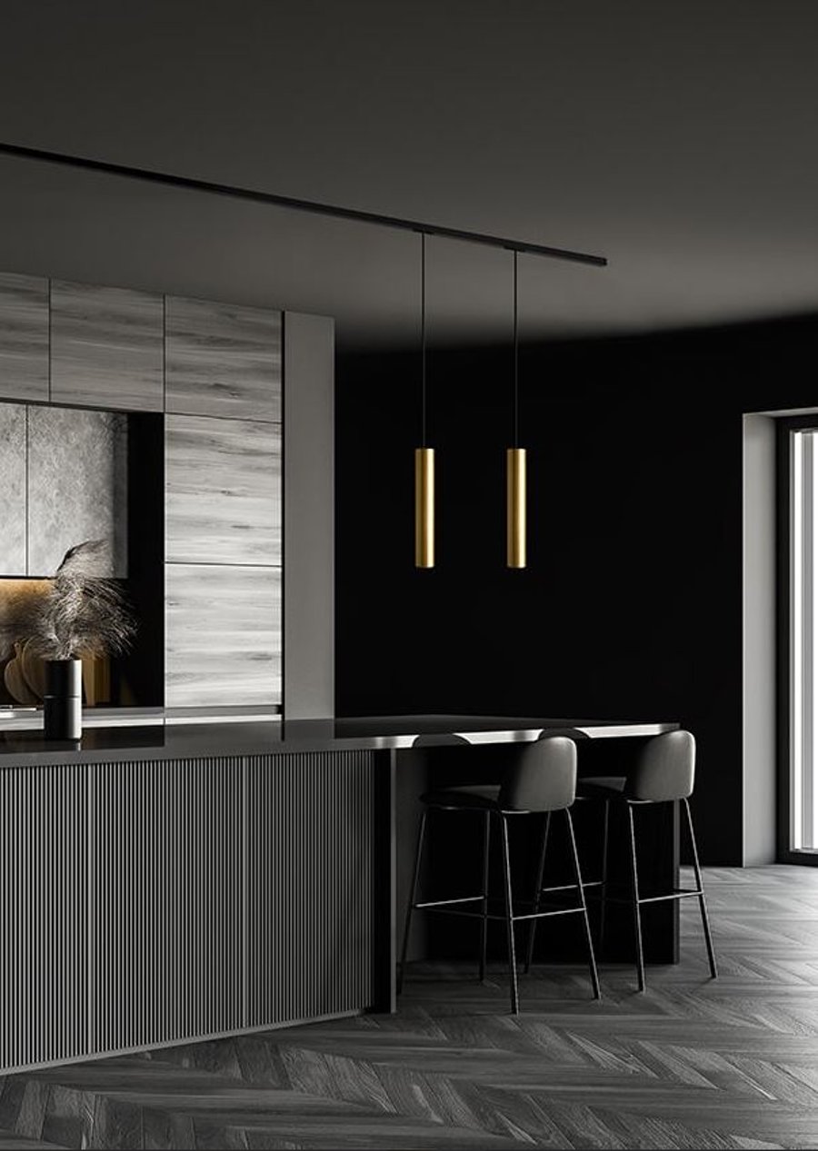 Tube flex pendant S35 gyllt