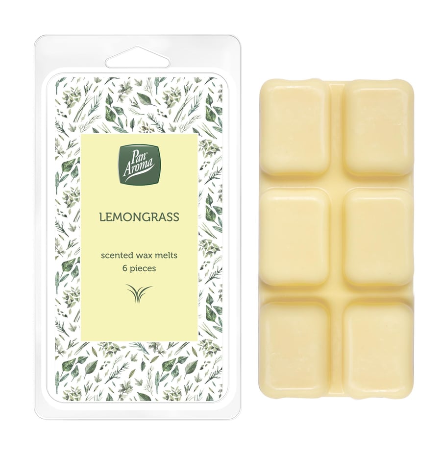 Pan Aroma vax kubbar fyrir ilmolíu lampa með ilm af Lemongrass 6 stk
