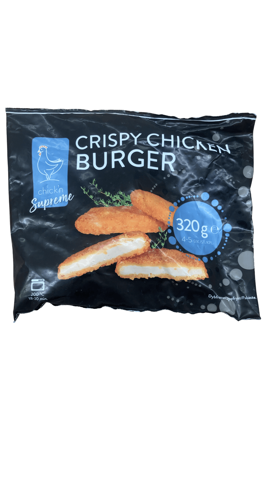 chick'n Supreme stökkur kjúklingaborgari 320 g