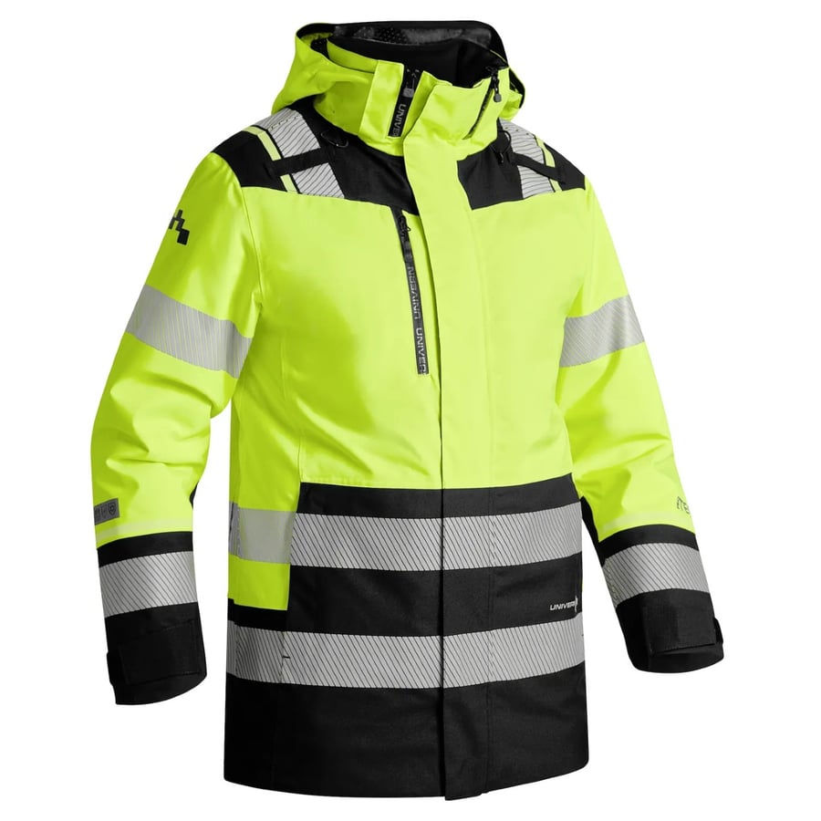 Univern Protec 2in1 heilsársparka, HiViz gul