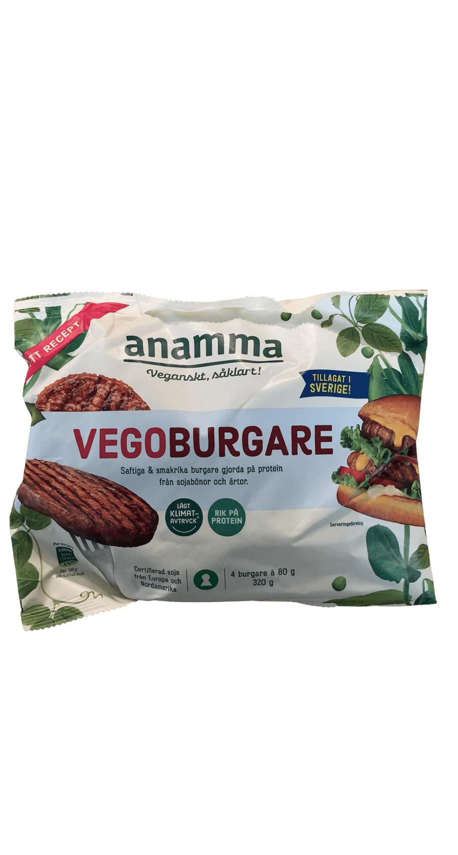 Anamma grænmetisborgarar 320 g