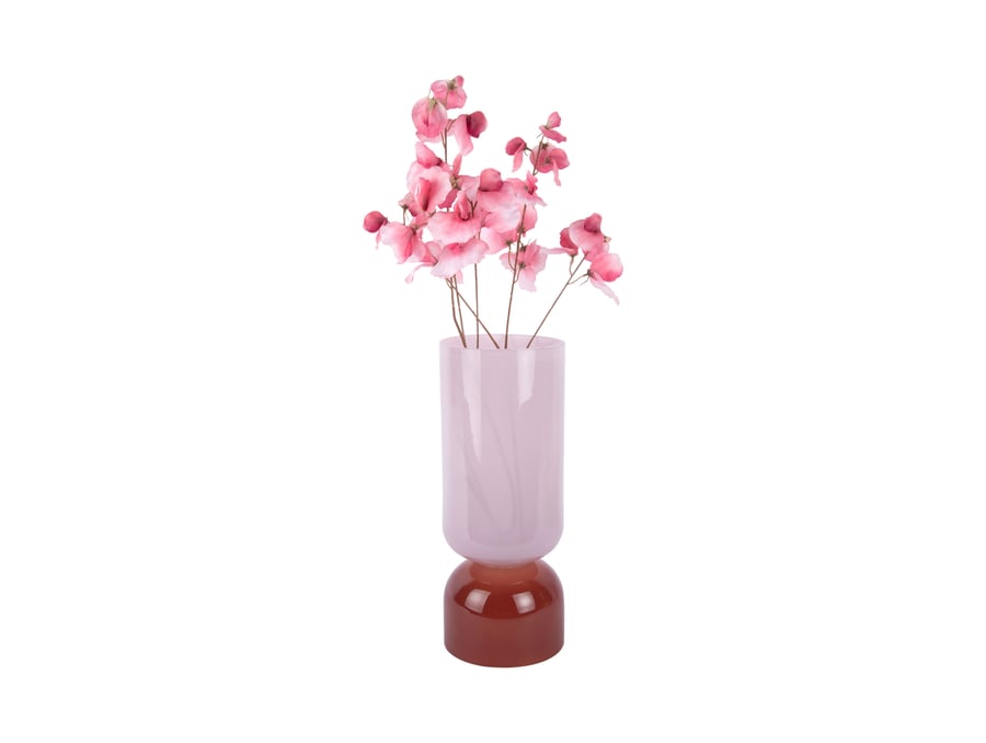 Vasi Large Soft pink w. red ochre