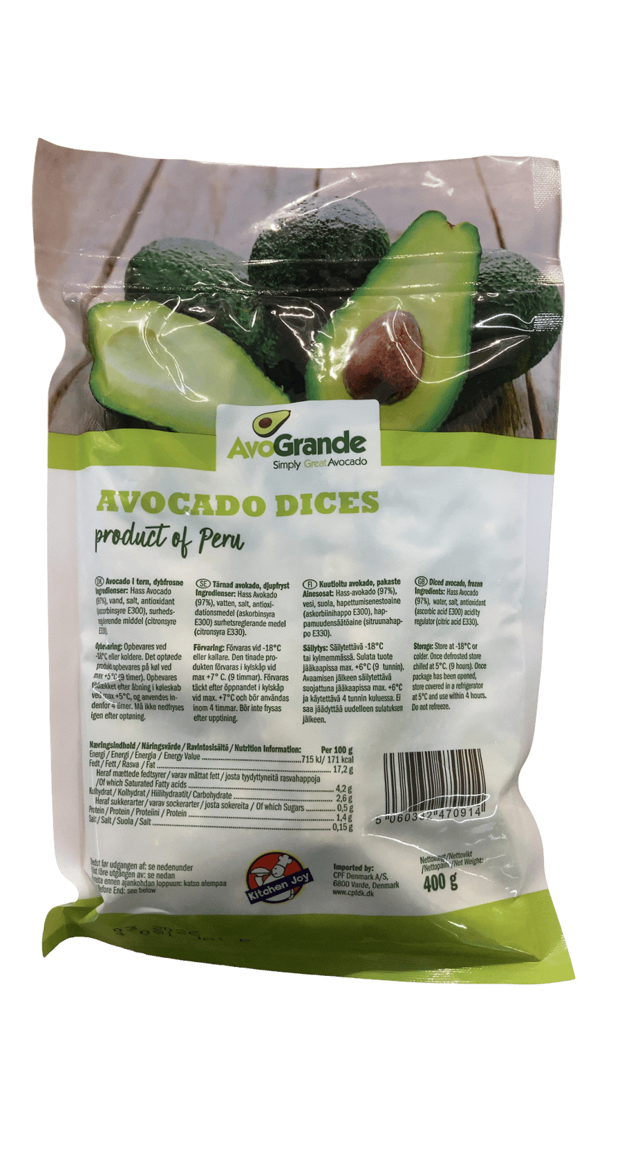 AvoGrande avókadóteningar 400 g