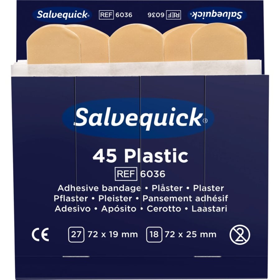 Cederroth Plástrapakkar Plast, áfylling 6x45 stk