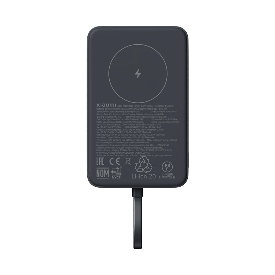 Xiaomi 33W Magnetic Power Bank 10.000mAh hleðslubanki með snúru