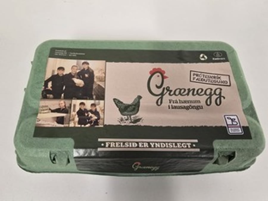Grænegg egg 15 stk. 870 g
