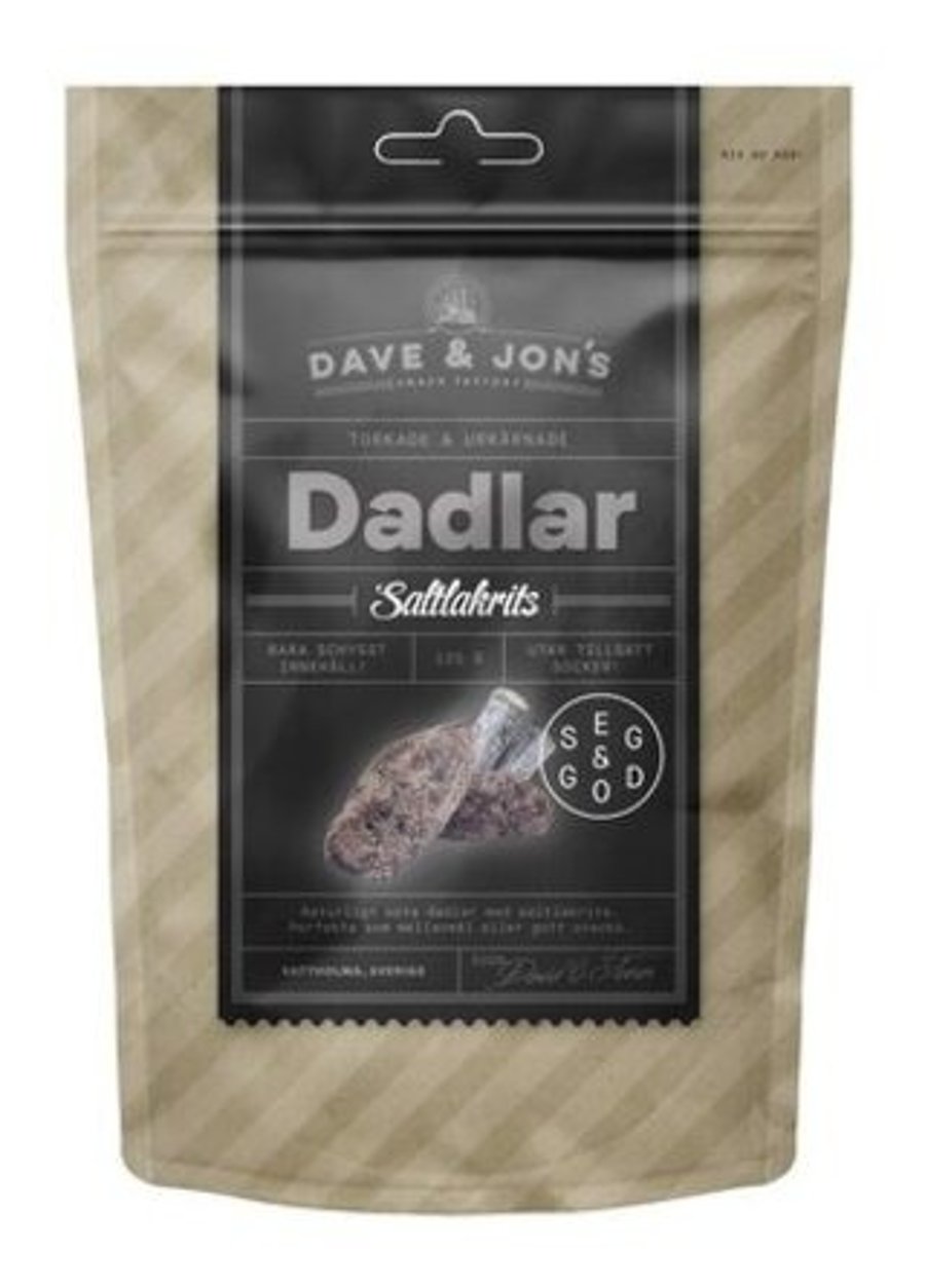 Dave & Jon's döðlur með saltlakkrís 125 g