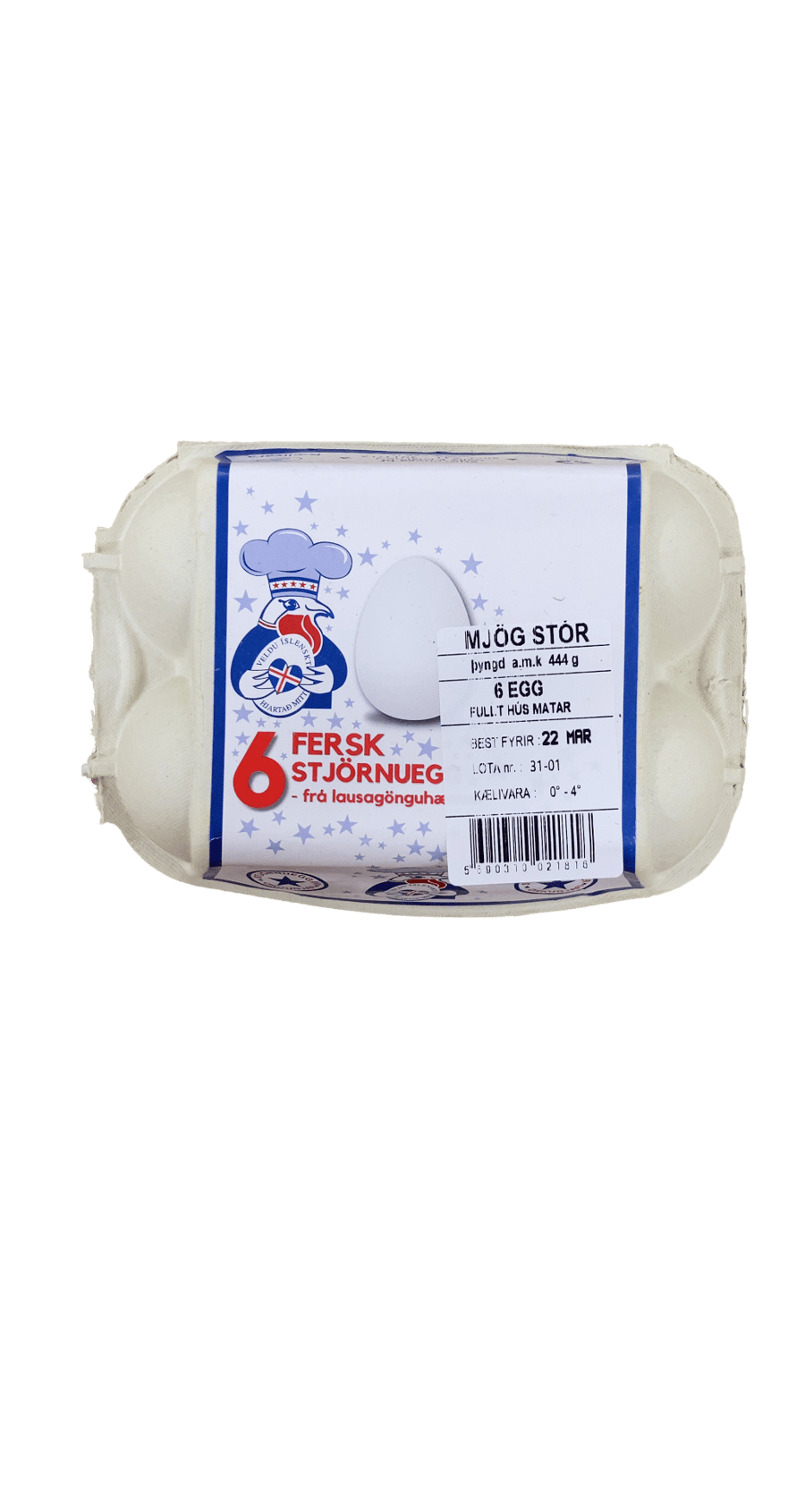 Stjörnuegg Fersk Egg Frá Lausagönguhænum Mjög Stór 444 g